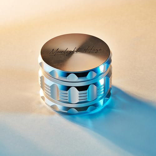 Moonlight Haze Premium 63mm Aluminium 4 Piece Metal Grinder & Jar