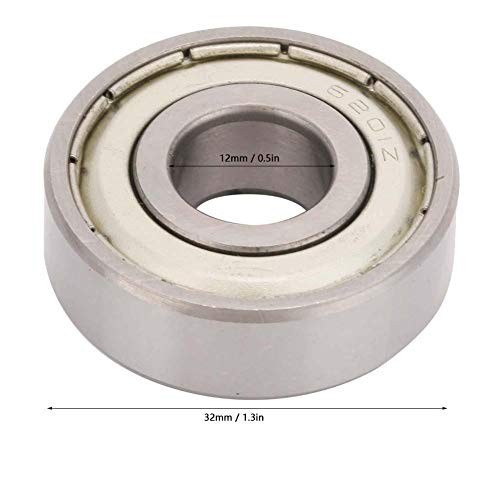 6201Z Ball Bearings, 10Pcs Bearing Steel Deep Groove Ball Bearing 32mmx12mm for Gearboxes, Instrumentation, Motors, Household Appliances
