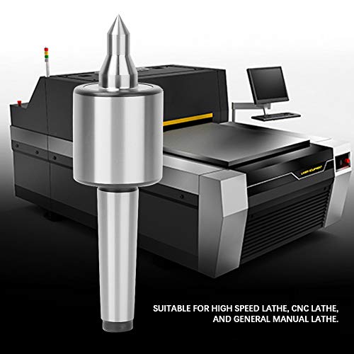 Rolling Center Revolving Center, MT2 High Precision Triple Bearing Live Centre Turning Centre for Turning Metal Lathes for High Speed Lathes, Default