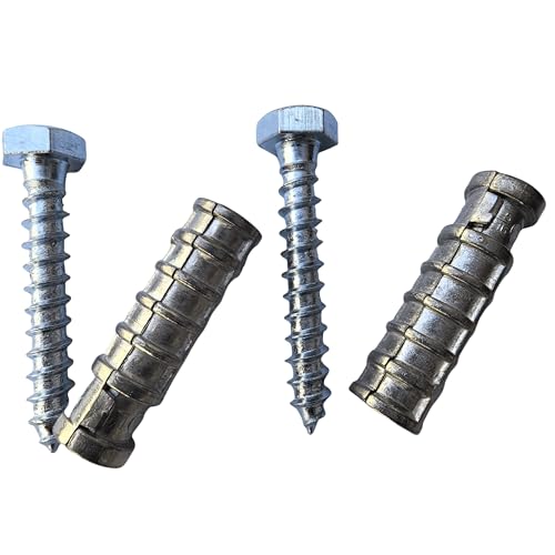 SANTIE 5/16 in. x 1-3/4 in. Zinc-Alloy Long Lag Shields Anchor (5/16" LONG) - 50 PC