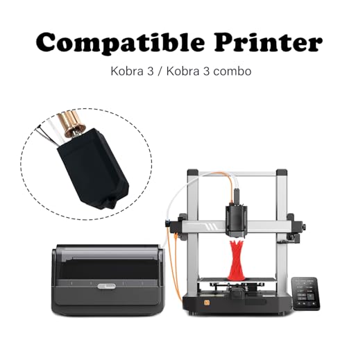 Upgrade Kobra 3 Ceramic Hotend Hot End Assembly Print Head Extruder with Hardened Steel Nozzle Heating Block Hotend Replacement for Anycubic 3D Printer
