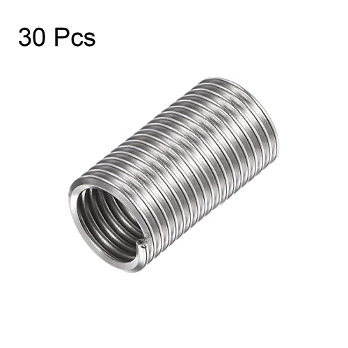 HARFINGTON 30pcs Wire Threaded Inserts 5/8-11 UNC 3D 47.7mm 304 Stainless Steel Helical Coiled Wire Thread Sleeve