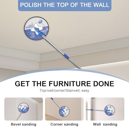 Drywall Pole Sander, 44"-86" Extension Pole Radial Round Pole Sander