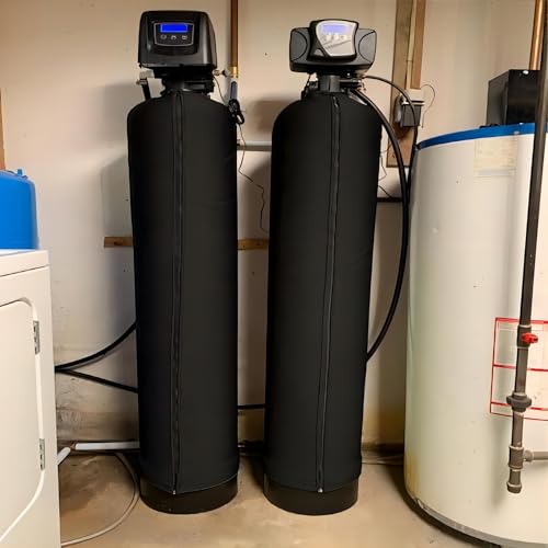 12x52 Water Softener Jacket, Neoprene Water Softener Tank Jacket to Prevent Sweating, Water Softener Insulation Jacket Outdoor Insulated, Water Softener Cover (12 * 52inch,Black) 12*52inch Black