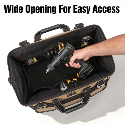 18 Inch Heavy Duty Tool Bag, 16 Pockets Portable Tool Box Organizer 18 Inch