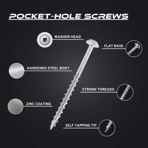 500 Pocket-Hole Screws + 11'' Face Clamp