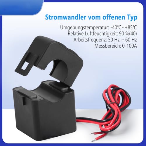 Split Cores PZCT-02 Small Current Transformer | Precise current sensor, snap-joint structure coil sensor; mini split base current transformer, compact; for 100 A amp energy meters
