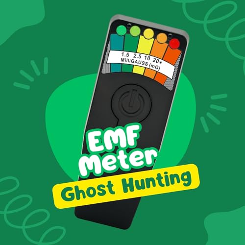 5 Pack EMF Meter Ghost Hunting Equipment Kit, EMF Magnetic Field Detector, Portable Electromagnetic Field, Ghost Hunting Paranormal Equipment Tester EMF Reader with LED Display, Black