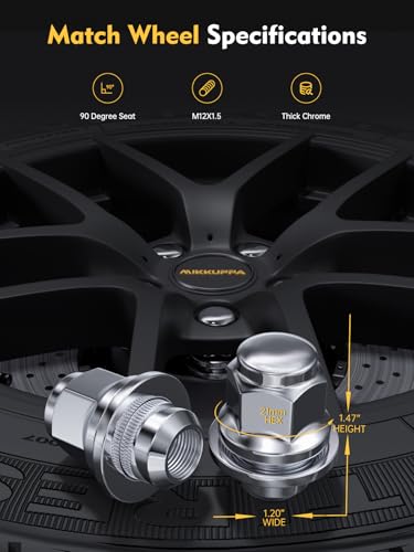 MIKKUPPA M12x1.5 Mag Lug Nuts & 1/4oz Wheel Weights