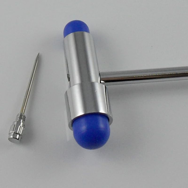 DECHOUS Double-Headed Reflex Hammer with Needle and Brush - Ergonomic Reflex Hammer in Blue for Precise Reflex Examinations and Applications - Ideal for Doctors and