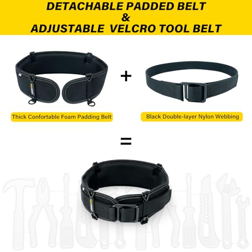 MELOTOUGH 7-Pocket Technician Pouch-Small Pocket Tool Belt Pouch,Padded Tool Belt,Electrician Tool Belt