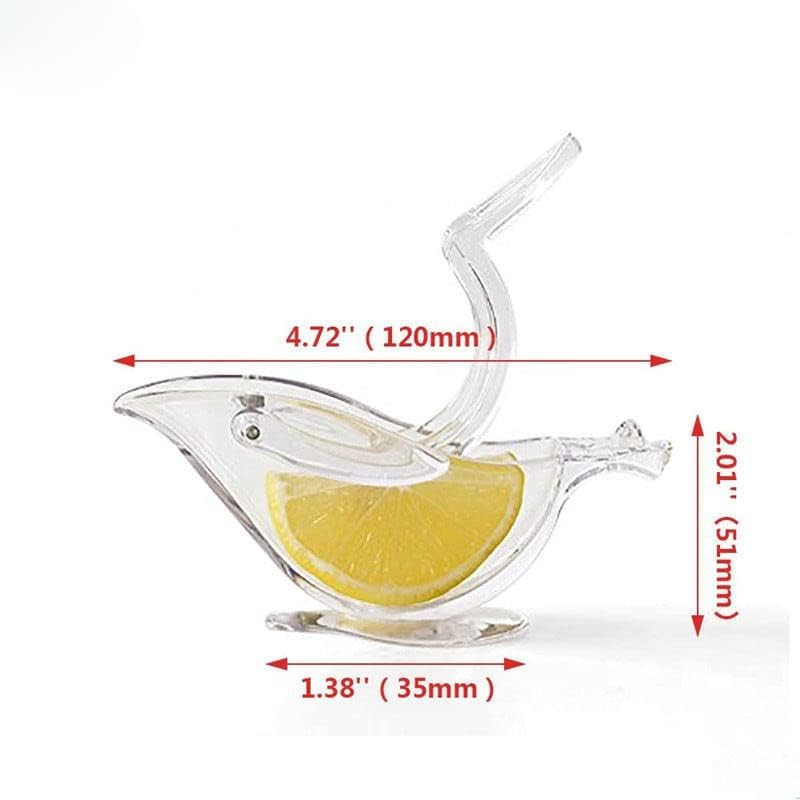 New Acrylic Manual Lemon Slice Squeezer, Portable Transparent Fruit Juicer, Elegance Bird Shape, Hand Juicer for Orange Lemon Lime Pomegranate (4Pcs) (8Pack) 8Pack