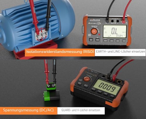 VICTOR VC60B+ Digital Insulation Resistance Tester Megohm Meter DC250/500/1000V AC750V Orange with Black by VICTOR