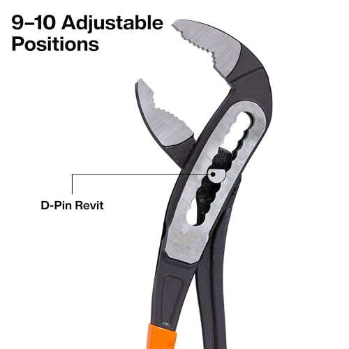 Klein Tools D5053KIT 3-Piece Classic Klaw Pump Pliers Set, 7-Inch, 10-Inch, and 12-Inch Pump Pliers, Compact Design with V-Jaw and Hardened Teeth for Maximum Torque 3-Piece Set