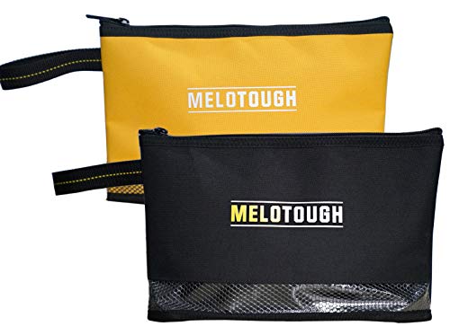 MELOTOUGH Multi Small Tool Pouch Small Tool Bag Zipper Bag Zipper Pouches, Durable Storage Organizer Tote bag 2 packs