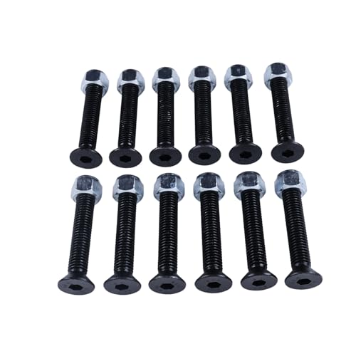 12PCS 1/2 X 3” Knife Blade Bolts Fastener Nuts 900-4900-27 900-4900-88 Compatible with Bandit Brush Wood Chippers