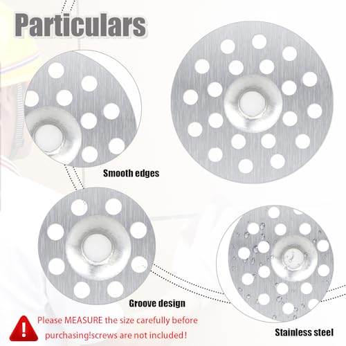 600Pcs 1 Inch Plated Plaster Washers, Metal Foam Board Washers Fasteners for Screws Plaster Repair Rings Profile Washer and Wall Ceiling Drywall Plaster Repair(with Storage Box) Zinc Plaster Washers