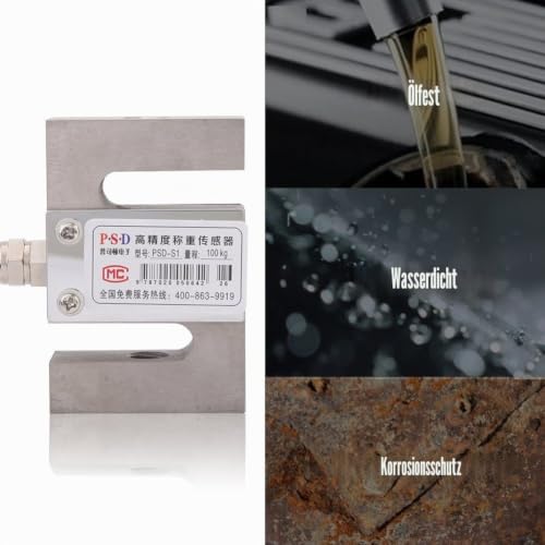 Load Cell Sensor Weighing Sensor Portable Weight Sensor Scale Sensor Weighing S Bar Precision 50/100/300/2000 kg for Container Weight High Pressure Weighing Technology (100 kg) 100 kg