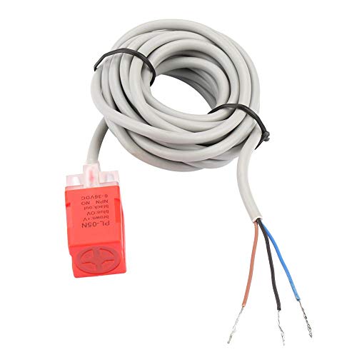 Keenso Inductive Proximity Sensor, PL-05N NPN Normally Open DC Proximity Sensor Switch 5mm Distance Magnetic Proximity Sensor Switch