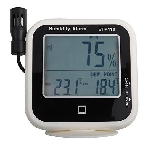 ETP110 Digital Hygrometer, Temperature Humidity Dew Point Meter, Portable Humidity Tester, Environmental Measuring Device for Home, Laboratory and Workshop