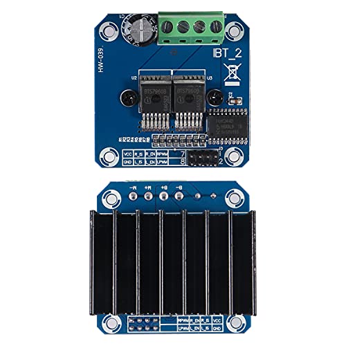 2 Pcs BTS7960 DC Stepper Motor Driver Module 43A Current Limiting Control Module H-Bridge PWM Smart Car Board Compatible with Ar Duino Raspberry Pi Smart Car
