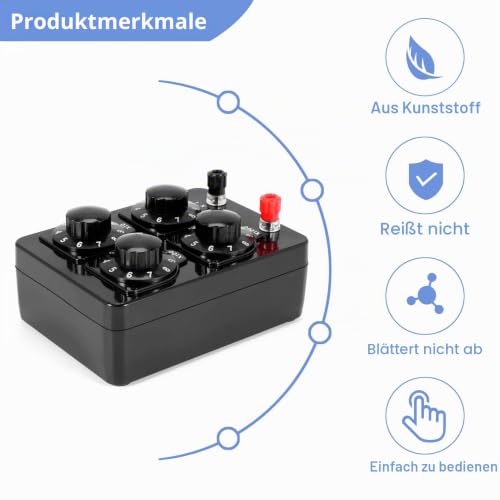 0-9999 Ohm Simple Resistance Box Variable Decade Resistance Teaching Instrument