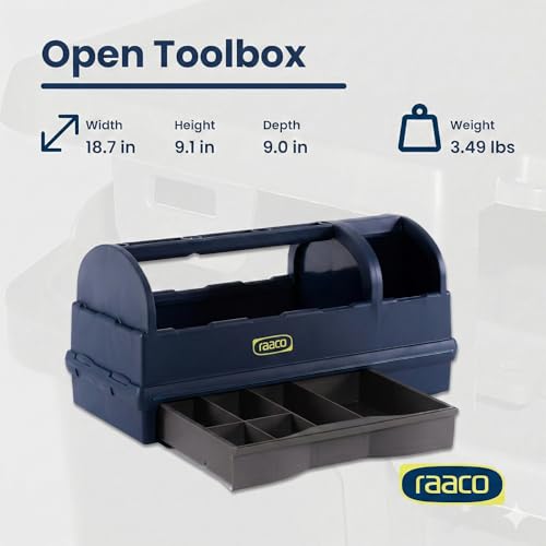 Raaco Open Portable Tool Box Organizer with Handle - Hand-Held Storage