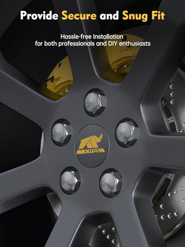 MIKKUPPA M14x1.5 OEM Lug Nuts, Chrome 20PCS Tire Nuts 20PCS - For Ford Mustang/Explorer/Edge Silver