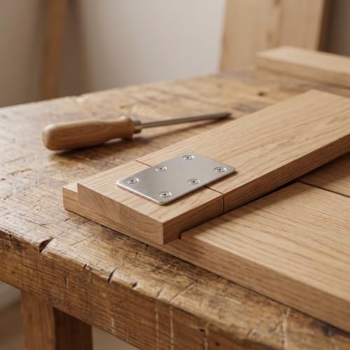 30 Packs 4x2 Inches Stainless Steel Flat Straight Brace Brackets, Mending Joining Plates, Metal Mending Plates with Screws for Furniture Repairing, 2 mm Thickness 30 PCS 4x2 In