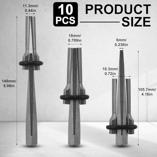 Gisafai 10 Pcs Rock Splitting Wedges, 5/8'' Wedge and Feather Shims 5/8 Inch