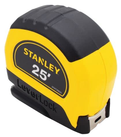 Stanley STHT30825 LeverLock Tape Rules, 1" x 25', Yellow