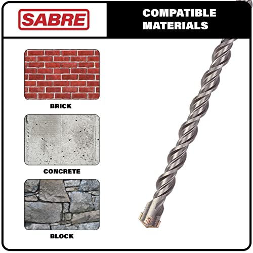 1-1/4 Inch x 18 Inch SDS Plus Rotary Hammer Drill Bit, Carbide Tipped for Brick, Stone, and Concrete (1-1/4" x 16" x 18") 1-1/4" x 18"