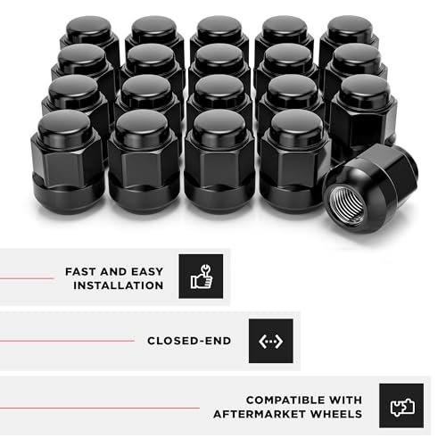 White Knight M12x1.5 Lug Nuts for Select Honda and Acura, Factory Style (Black Chrome) Radius Seat – WN20107BK-20AM (20 Pack) BLACK CHROME 1.17" HT (20 Pack)