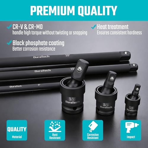 DURATECH 12-Piece Impact Socket Extension Set