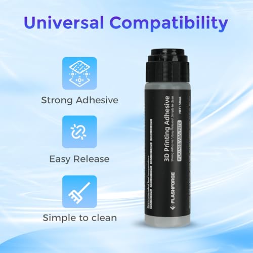 FLASHFORGE 3D Printing Adhesive Glue for Hot Bed Warping Reducing,3D Printer Glue Sticks for PLA/ABS/PETG/ASA,2-Pack Bundle (50mL/Pack)