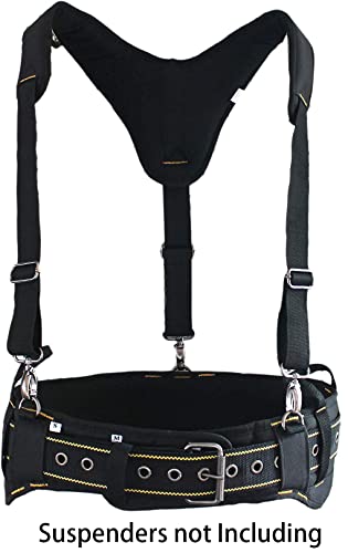 MELOTOUGH 1 PCS Padded Tool Belt Construction Work Belt with 4 ring snap hook + Small Tool Pouch Min Work Organizer Tool Pouch and Knife Holder with Snap Clip