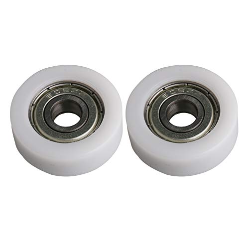 30MM OD 608ZZ Bearing Flat Groove Ball Bearing Guide Pulley Wheels Roller 93KG Load Bearing Furniture Pulley Pack of 4