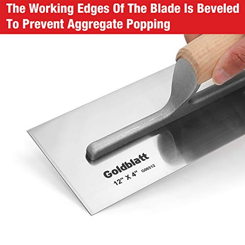Goldblatt 3 Pieces Carbon Steel Plaster & Drywall Trowel Set for Concrete