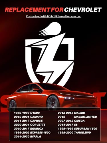 Sposuit 20 Pcs M14x1.5 OEM Lug Nuts, 22mm Hex - Replacement for Chevrolet 20 Pcs OEM Chrome
