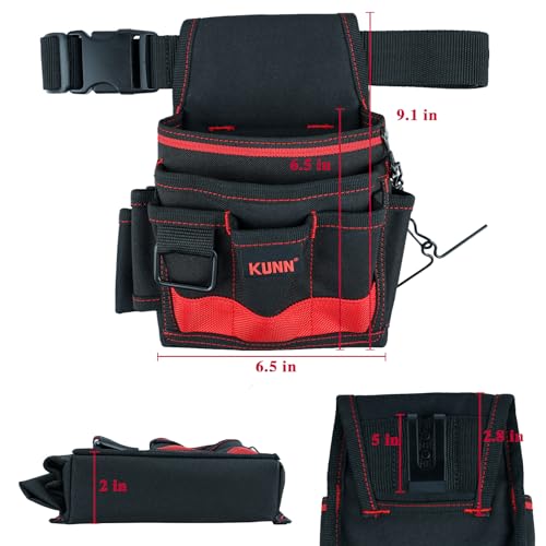 KUNN Electrician Tool Pouch & Mini Tool Pouch with Belt Clip