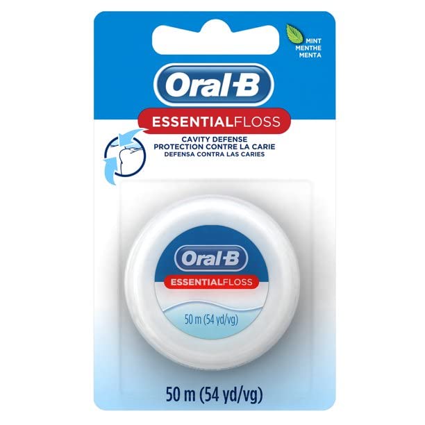 Oral-B Dental Floss, EssentialFloss Cavity Defense, 50 M, Pack of 24