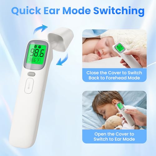3-in-1 Ear Forehead Thermometer for Adults Kids with Object Mode
