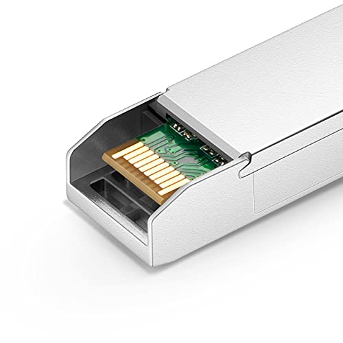 QSFPTEK 10G SFP+ Module 1310nm 2km DDM LC SFP+ Transceiver Compatible with Cisco SFP-10G, Ubiquiti UF-SM-10G, Mikrotik, Netgear, Zyxel, Qnap NAS, D-Link, Other Open Switches