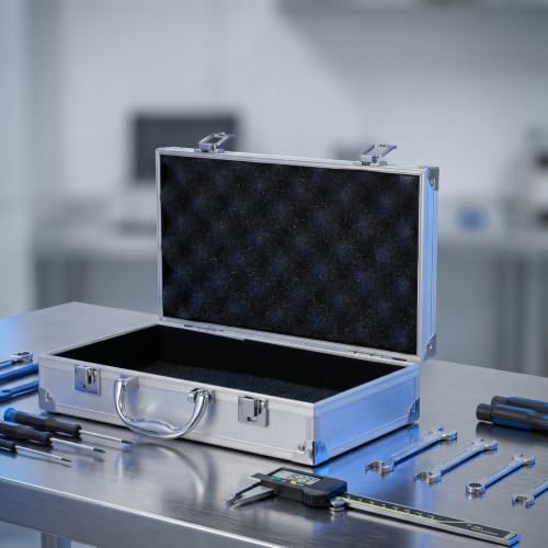 SHINEOFI Aluminum Alloy Tool Box Medicine Storage Case,11.8"x6.7"x3"