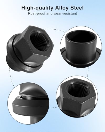 6Pcs 19mm Sleeve Flanged Wheel Lug Nuts M22x1.5 Hex 33mm Fit for Heavy Duty
