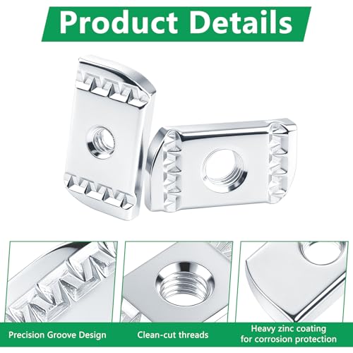 1/4"-20 Strut Channel Nuts, 50 Pack No Spring Unistrut Hardware Without Spring 1/4"-20