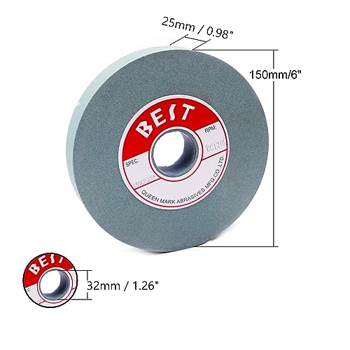 6-Inch 120-Grit Green Silicon Carbide Bench Grinding Wheel 120#