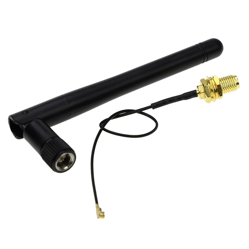 HiLetgo 2pcs 2.4G WiFi Antenna SMA to U.FL-4 2.4GHz 3dBi Antenna U.fl-4 to RP SMA Male for ZigBee Router 90 Degrees Right Angle Folded Lead 15CM