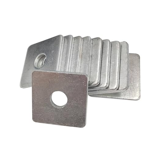 10 Pack Galvanized Square Strut Washer Plate, 1/2" ID 2"x2" Flat Washer 4.5mm Thick