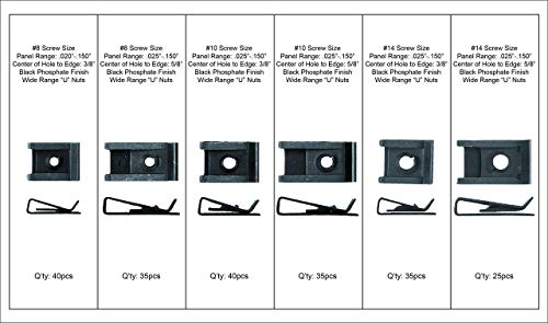 Swordfish 60570 Wide Range U Nut Assortment, 210 Piece